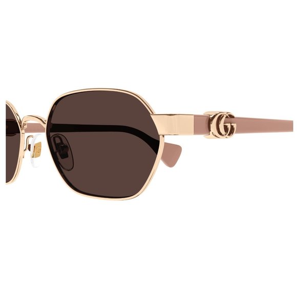 New Unisex Gucci Rose Gold & Pink Sunglasses